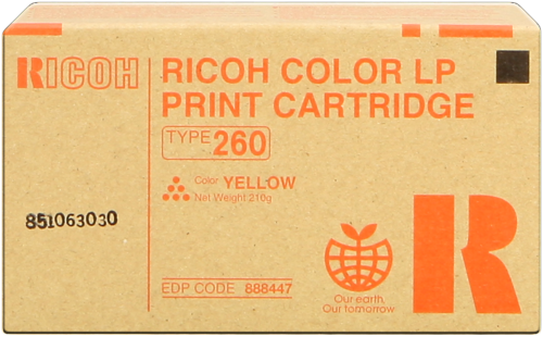 Тонер-картридж 260 жёлтый для Ricoh Aficio-CL7200/7300, 10000стр.