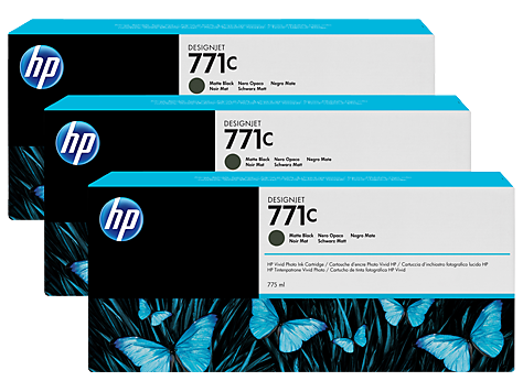 Чернильный картридж HP №771 DesignJet Z6200, матовый черный, тройная упаковка, 775 мл