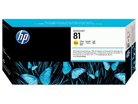 Печатающая головка HP No.81 for DesignJet 5000/5500, Yellow