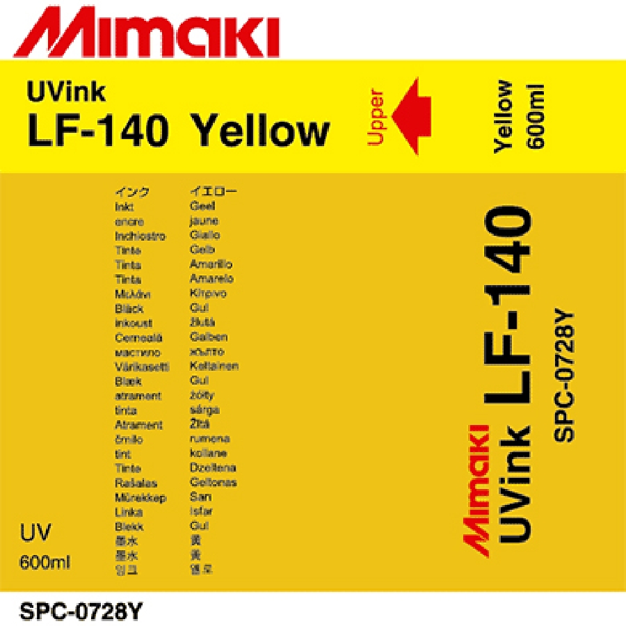 Эластичные UV чернила Mimaki SPC-0728Y, Yellow, 600ml