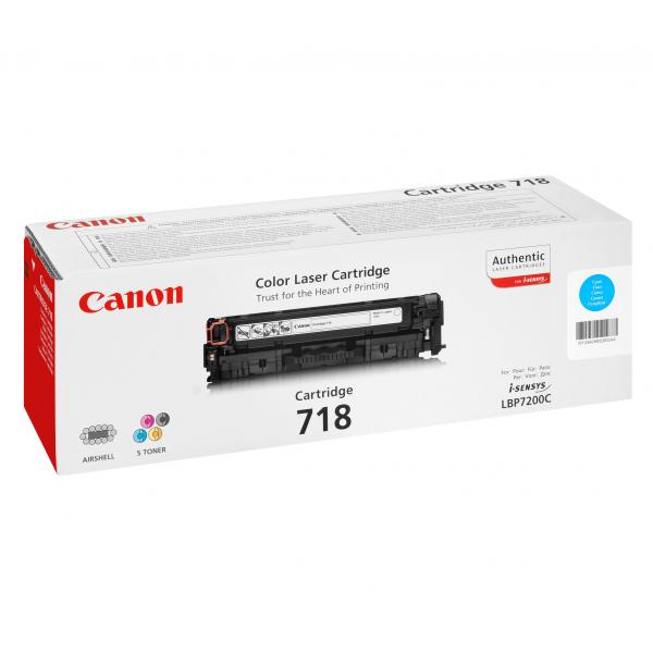 Тонер-картридж Canon 718 Cyan (голубой) для i-SENSYS LBP7200Cdn/LBP7680Cx и MF8330Cdn/MF8550Cdn