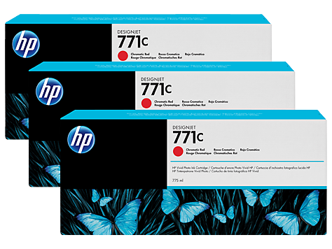 Чернильный картридж HP №771 DesignJet Z6200, красный, тройная упаковка, 775 мл