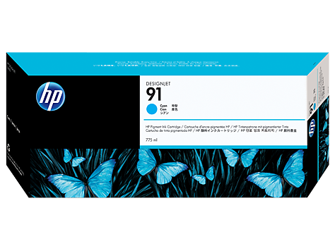 Чернильный картридж HP No. 91 Cyan Pigment, Designjet Z6100, 775ml