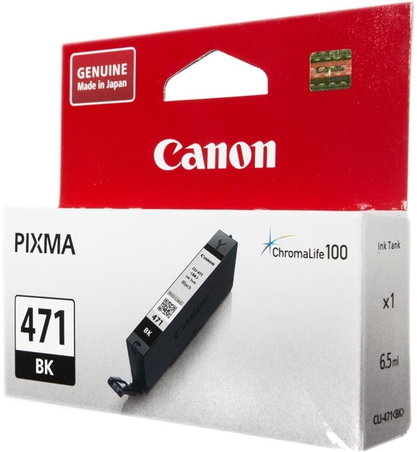 Чернильный картридж Canon CLI-471 BK Black (черный) для PIXMA MG 5740/6840/7740