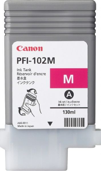 Чернильный картридж PFI-102M Magenta (пурпурный), 130мл.