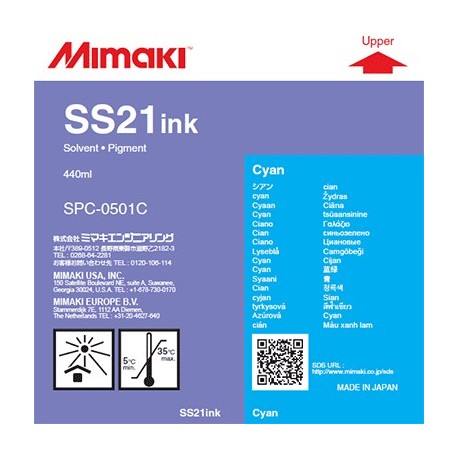 Картридж с сольвентными чернилами Mimaki SPC-0501C-3, Cyan, 440ml