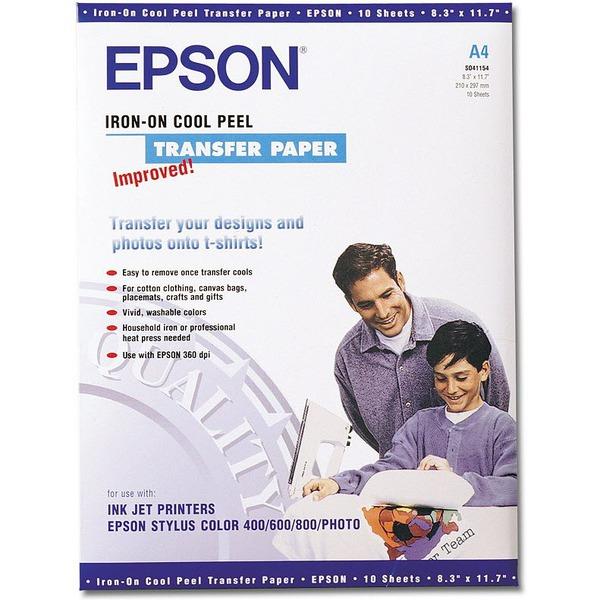 Термопереводная бумага Epson Iron-on Peel Transfer Paper, A4, 124 г/м2, 10 листов