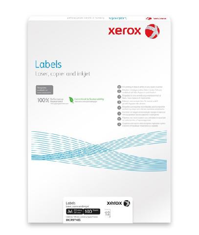 Наклейки Xerox Colotech Labels, A4:8 (наклейка: 99.1x67.7мм, 8 шт. на листе), 100 листов