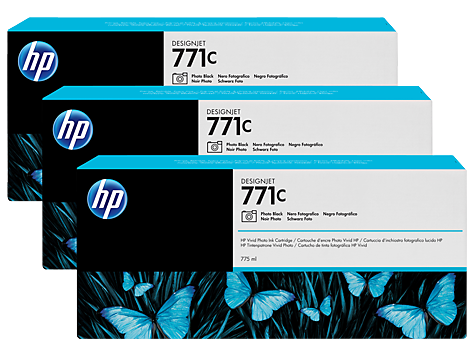 Чернильный картридж HP №771 DesignJet Z6200, черный, тройная упаковка, 775 мл
