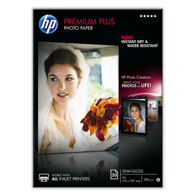Фотобумага полуглянцевая HP Premium Plus Semi-gloss Photo Paper А4, 300 г/м2, 20 листов