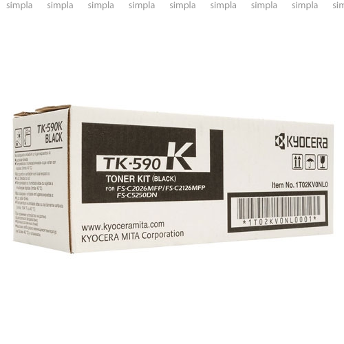 Тонер-картридж черный TK-590K Kyocera FS-C5250DN Black 7000 стр.