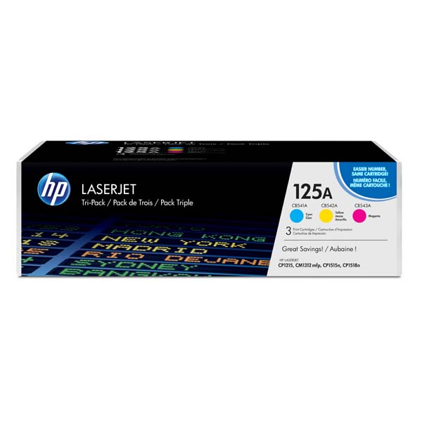 Тонер-картридж HP 125A CYM комплект из 3-х картриджей ( для LaserJet-CP1210/CP1215/CM1312/CP1510/CP1515/CP1518), 3x1400 стр.