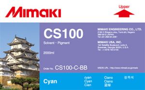 Сольвентные чернила Mimaki CS100-C-BB-1, Cyan, 2000ml