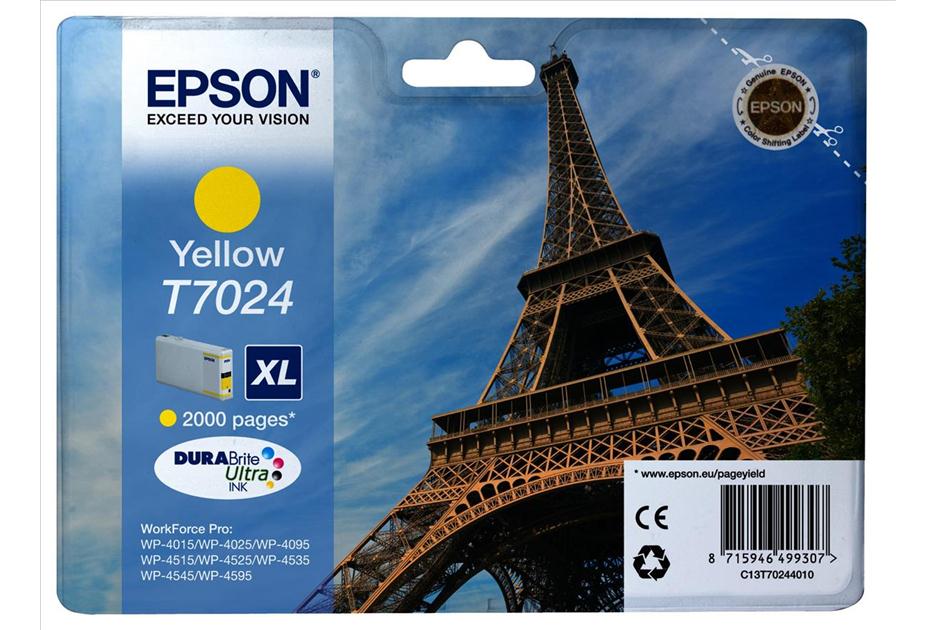 Чернильный картридж Epson WP4015DN/4525DNF, Yellow, 2000 стр.