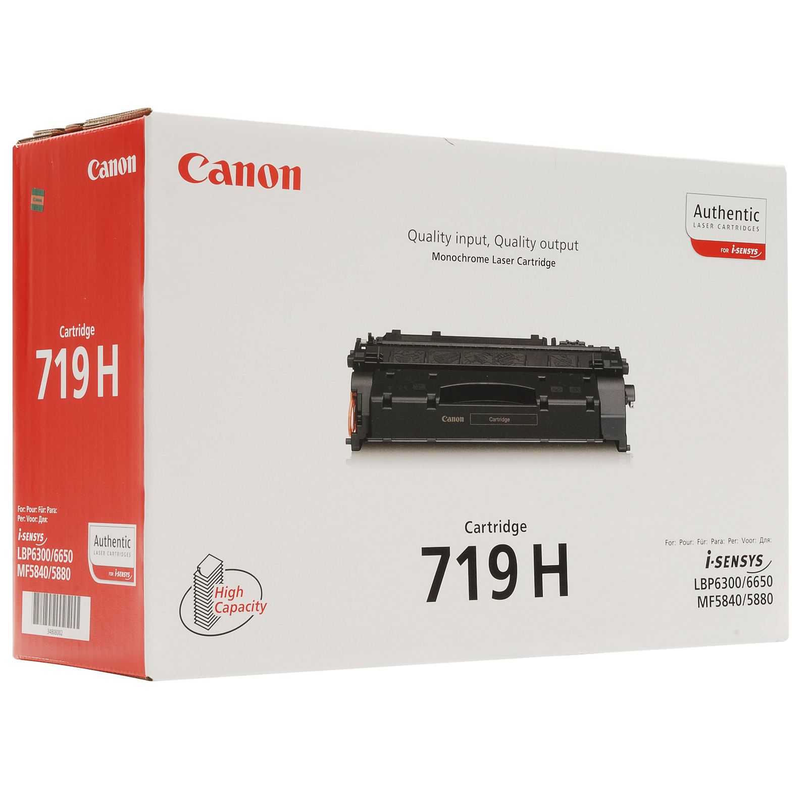 Тонер-картридж Canon 719H (увелич. емкости) для i-SENSYS LBP6300dn/6680x и MF411dw/6180dw