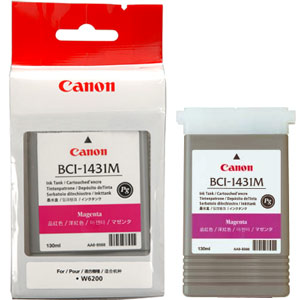 Чернильный картридж Canon BCI-1431M, W6200/W6400P, пурпурный, 130 ml