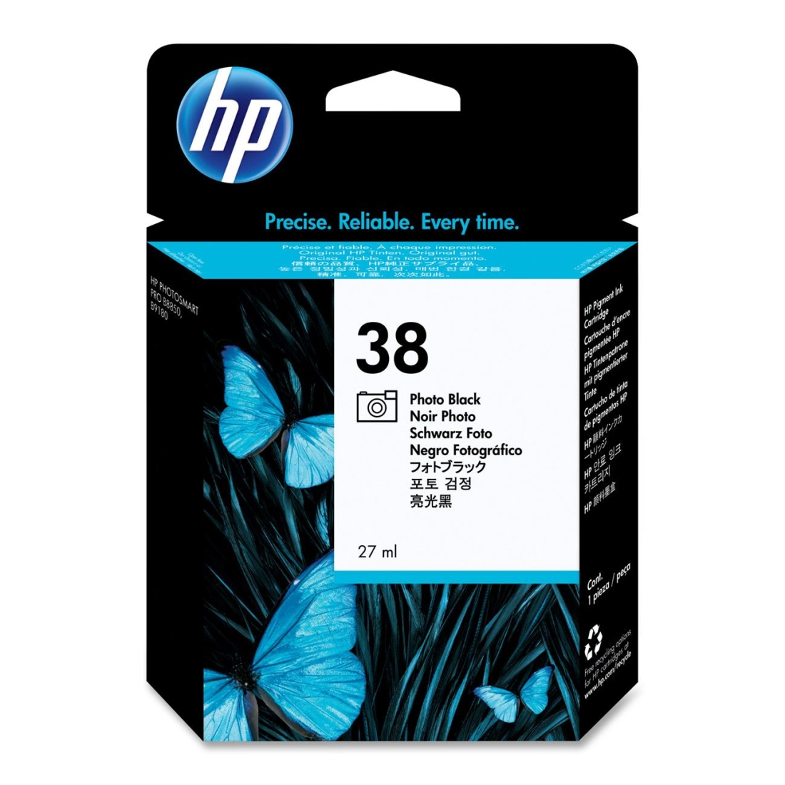 Чернильный картридж HP PhotoSmart Pro B8850/ B9180, #38 Photo Black, 27ml