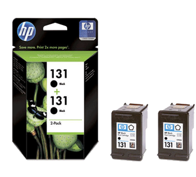Чернильный картридж HP Deskjet 5743/DJ6843/DJ6543/ PS2613, #131 Black, набор 2шт/уп, 2*11ml