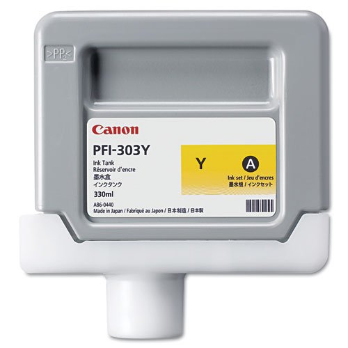 Чернильный картридж Canon PFI-303Y, iPF810/iPF815/iPF820/iPF825, желтый, 330 мл