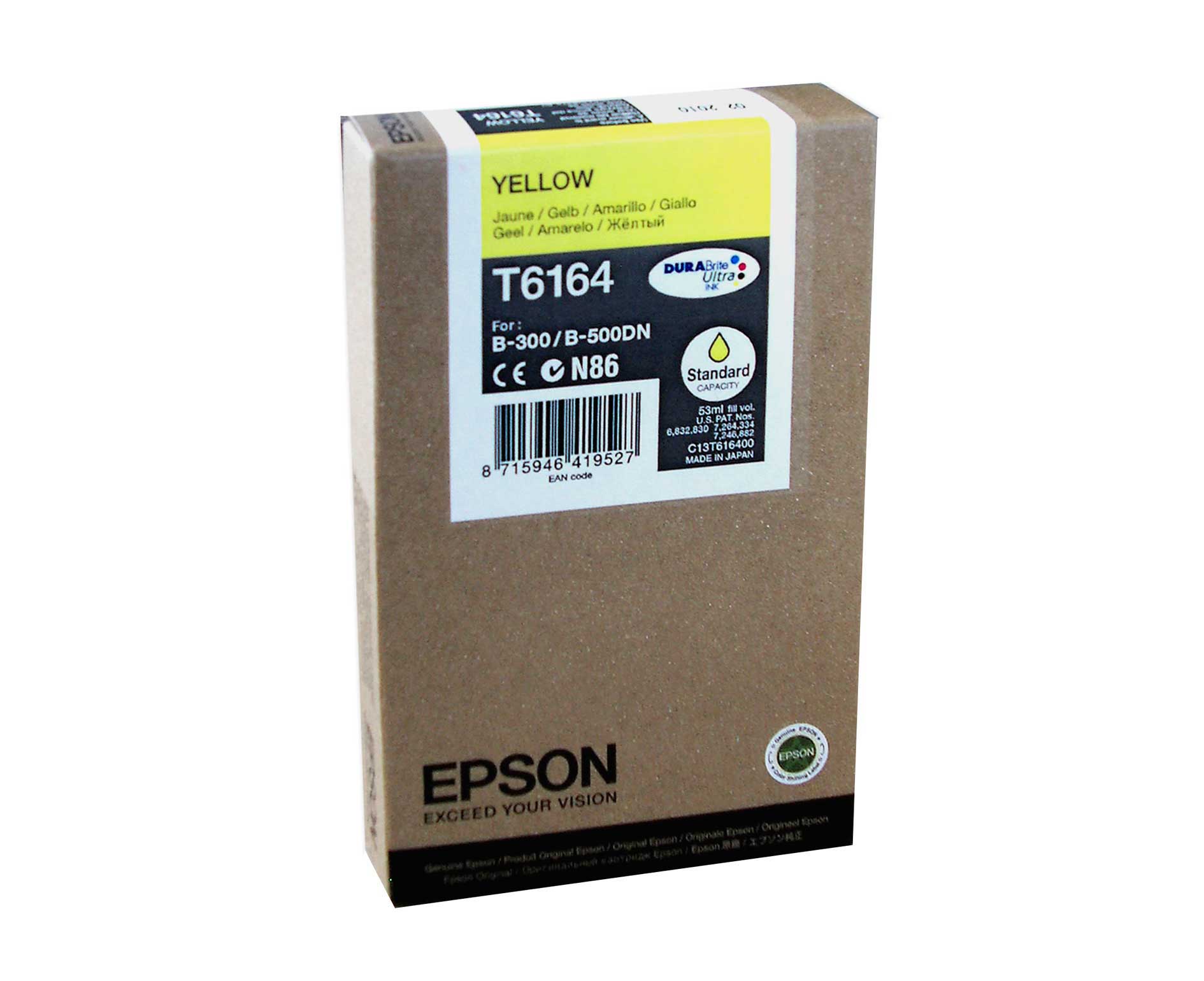 Чернильный картридж T616400 Epson Stylus B300/310/B500/510, Yellow