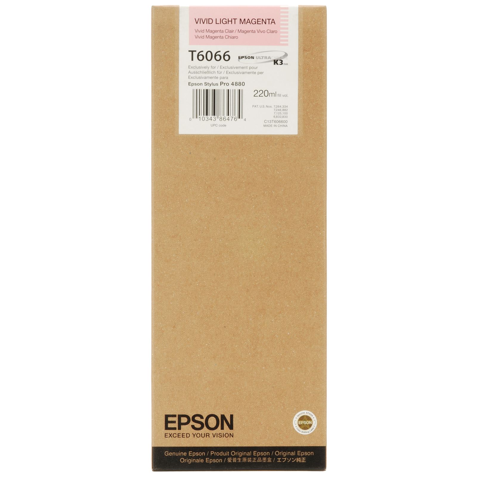 Чернильный картридж Epson для Epson Stylus Pro 4880, light magenta, 220ml
