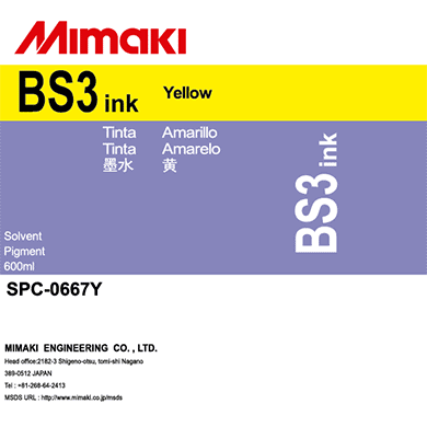 Сольвентные чернила Mimaki SPC-0667Y, Yellow, 600ml
