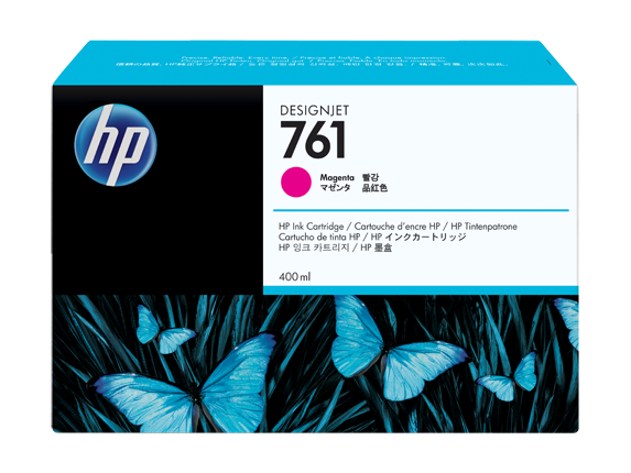 Чернильный картридж HP 761 Designjet-T7100, 400 мл, пурпурный