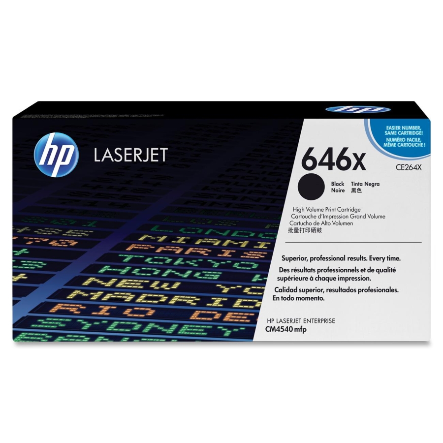 Тонер-картридж HP Color LaserJet CE264X для CM4540 MFP, черный, 17000 стр.