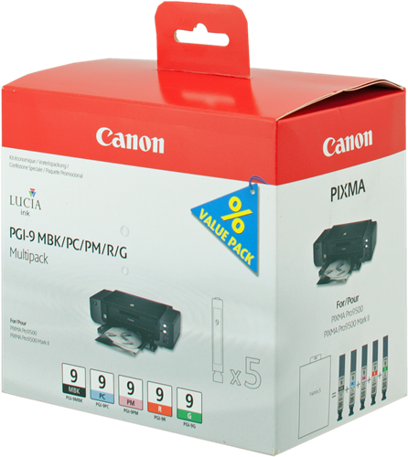 Комплект чернильных картриджей Canon PGI-9 MBK/PC/PM/R/G (5 цветов)