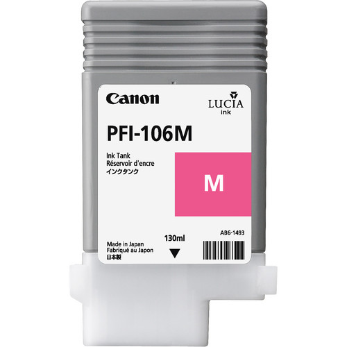 Чернильный картридж Canon PFI-106M (пурпурный, 130мл), для iPF6300/6300S/6350/6400/6400S/6400SE/6450