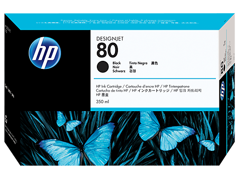 Чернильный картридж HP №80 DesignJet 1050, 1050C, 1055, 1055CM, черный, 350мл