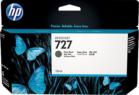 Чернильный картридж HP 727 Matte Black (матовый черный), для DesignJet T920/T1500, 130 мл