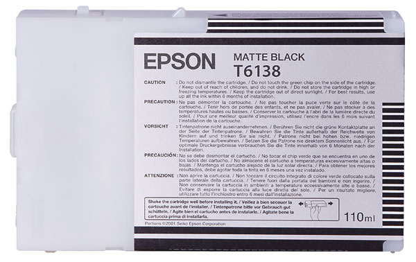 Чернильный картридж Epson Stylus Pro 4400/4450/4800/4880, черный матовый, 110 мл
