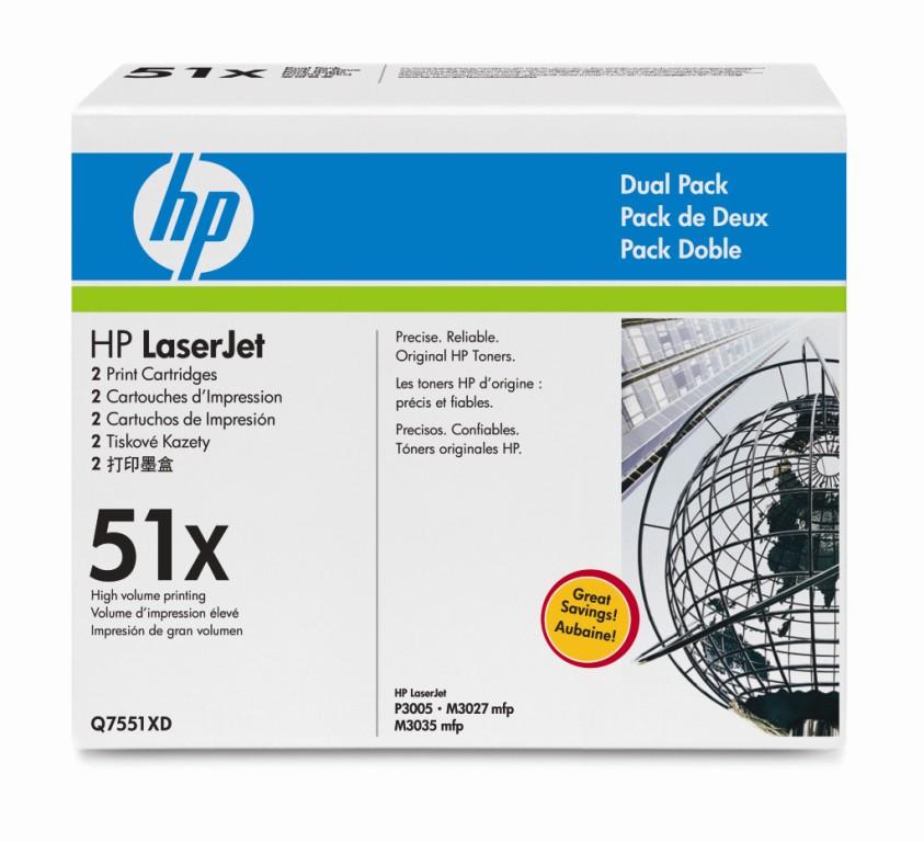 Тонер-картридж HP 51XD, набор из 2-х картриджей, LJ P3005/M3027MFP/M3035MFP