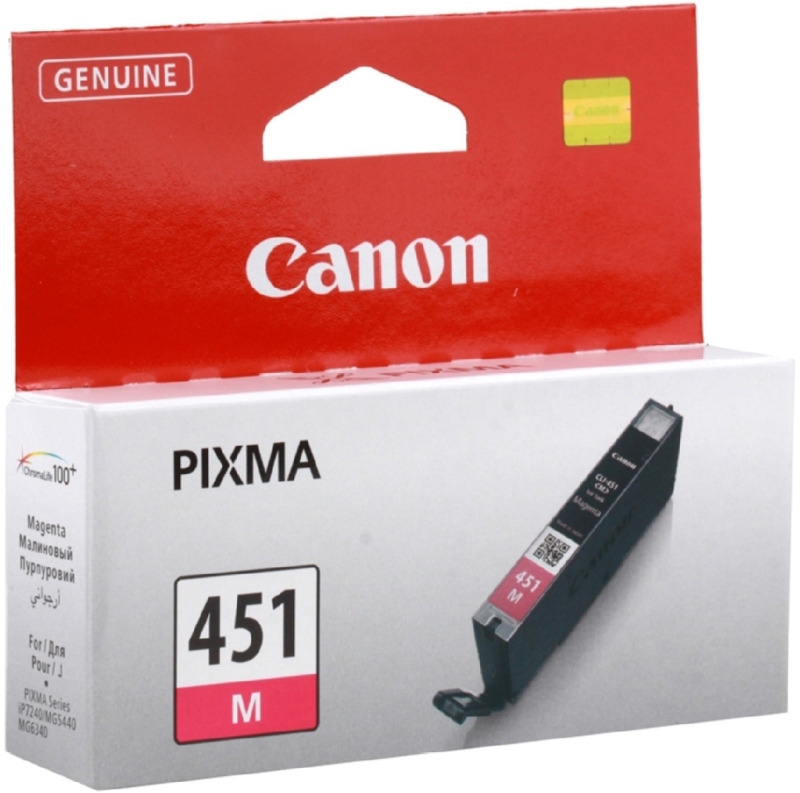 Чернильный картридж Canon CLI451XLM, PIXMA IP7240/MG5440/6340/MX924, Magenta