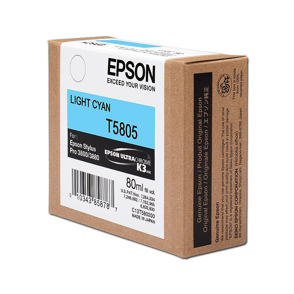Чернильный картридж Epson Stylus Pro 3800/3880, светло-голубой, 80 мл
