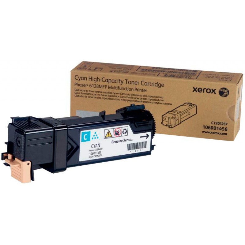 Тонер-картридж Xerox Phaser 6128 Cyan, 2500стр.