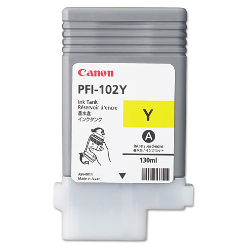 Чернильный картридж PFI-102Y Yellow (желтый), 130мл.