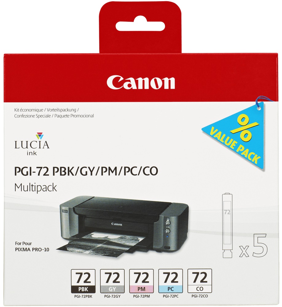 Набор картриджей Canon PGI-72 PBK/GY/PM/PC/CO для PIXMA Pro-10