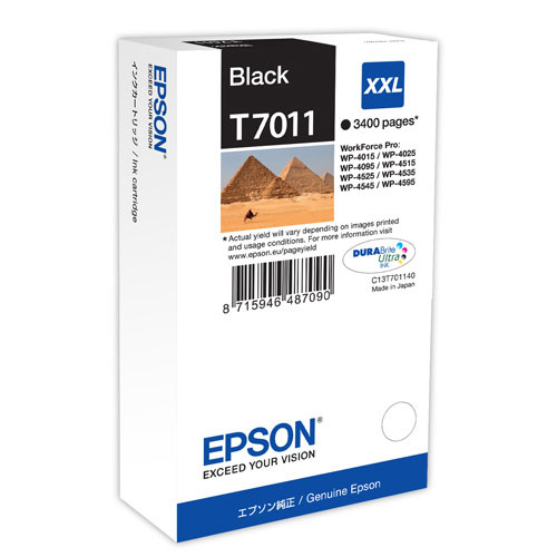 Чернильный картридж Epson WP 4000/4500, черный, 3400стр.