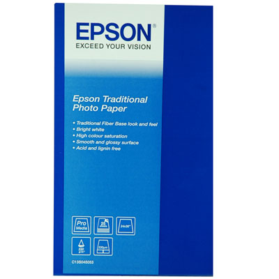 Фотобумага  глянцевая Epson Traditional Photo Paper (Baryta), A3+, 325г/м2, 25 листов