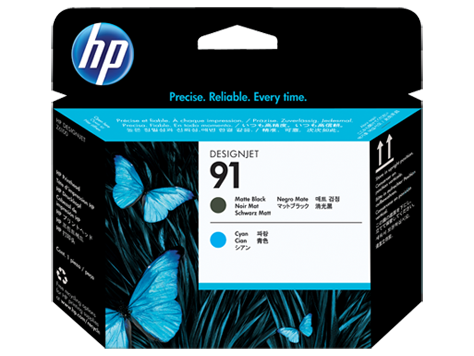 Печатающая головка HP №91, DesignJet Z6100, матовая черная и голубая