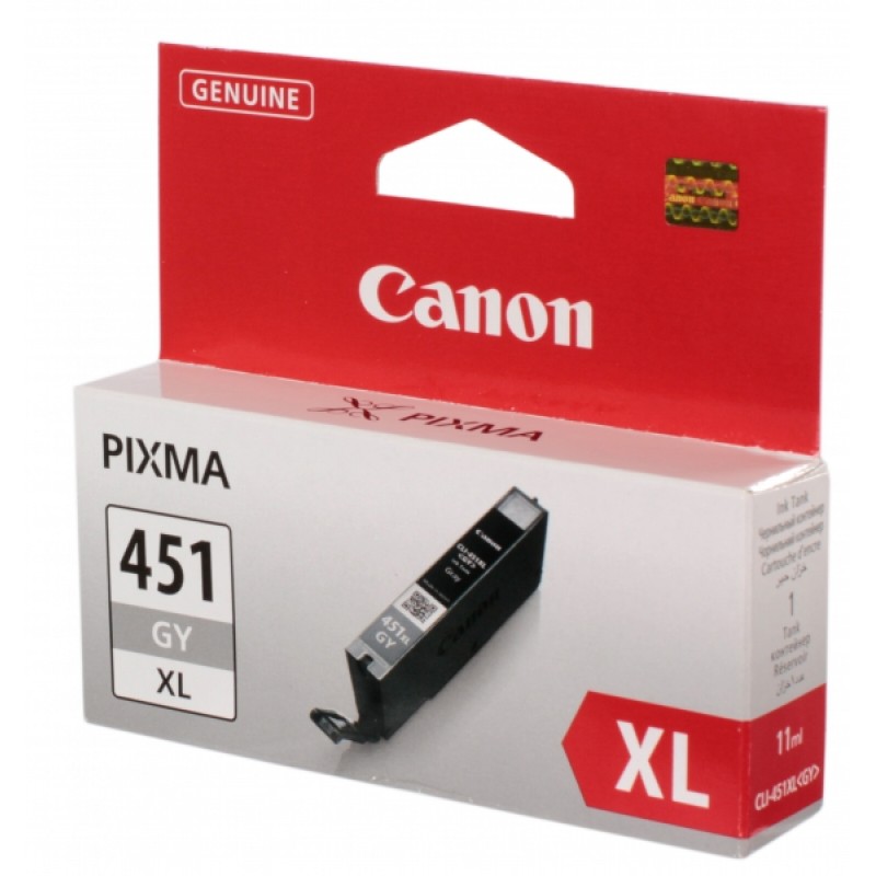 Чернильный картридж Canon CLI-451 GY XL, PIXMA iP7240/MG5440/6340, серый