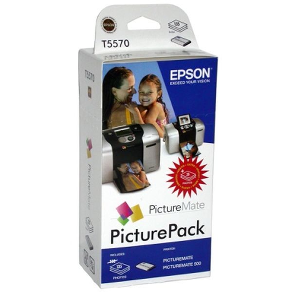 Набор: чернильный картридж Epson Е5570 Color + фотобумага (135 листов 10х15см)