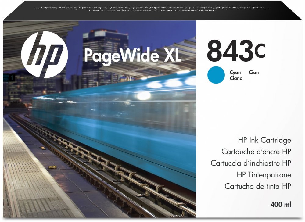 Чернильный картридж HP 843C Cyan (голубой) для PageWide XL 4000/4500/5000