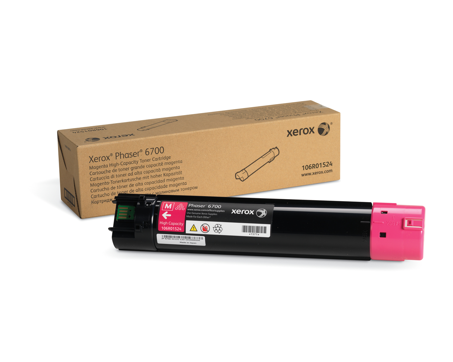 Тонер-картридж Xerox малиновый Phaser-6700N, 12000 стр.
