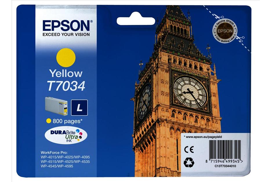 Чернильный картридж Epson for WP 4000/4500, Yellow