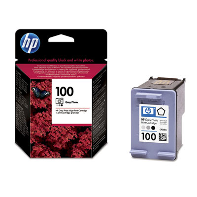 Чернильный картридж HP №100 PhotoSmart 8xxx/27xx/26xx/ 375/325/OfficeJet 7xxx/73xx/DeskJet 684x/654x/652x, серый, 15мл