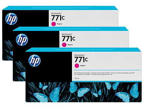 Чернильный картридж HP №771 DesignJet Z6200, пурпурный, тройная упаковка, 775 мл