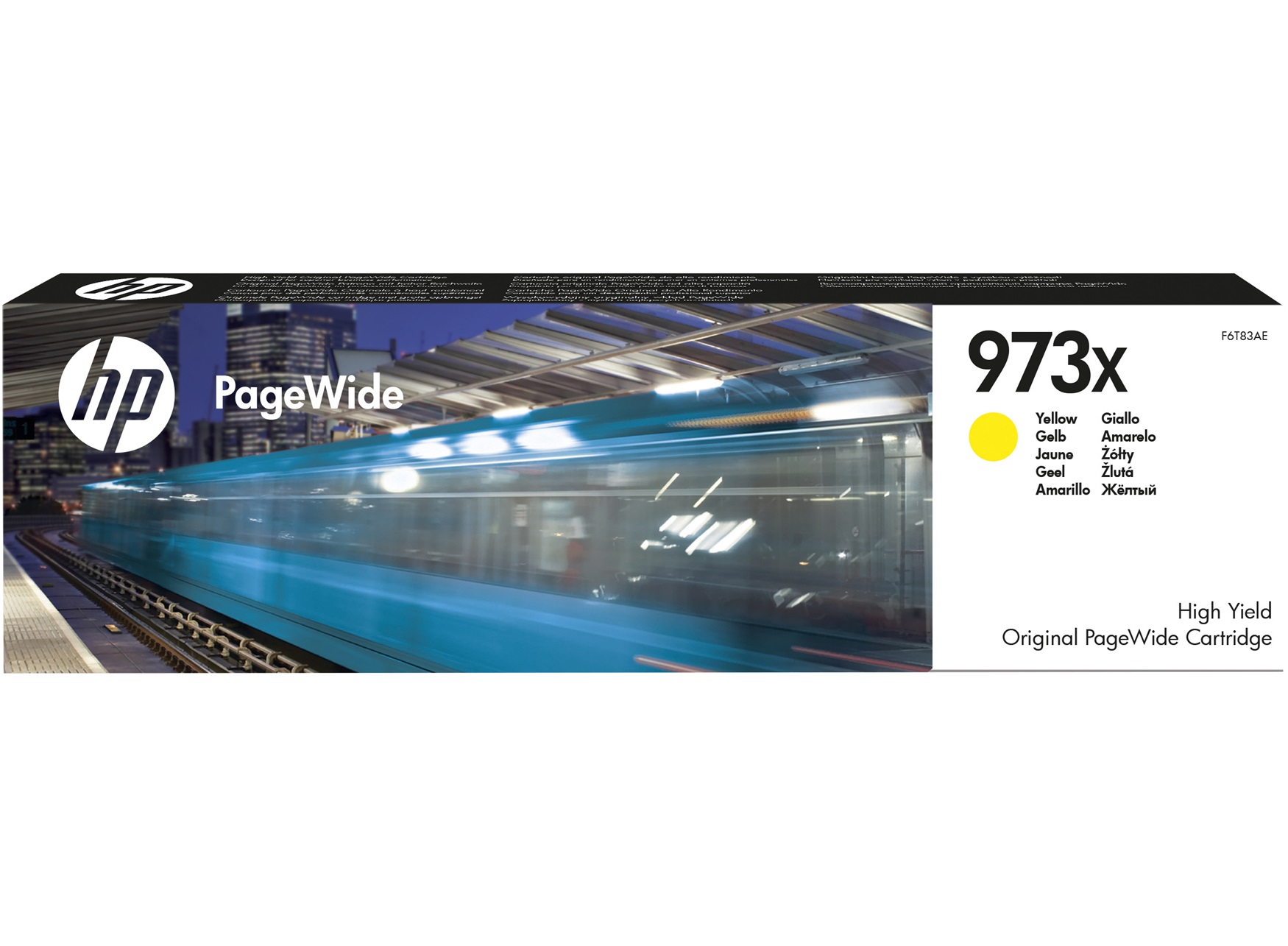 Чернильный картридж HP 973X Yellow (желтый) для PageWide 452dw/577z